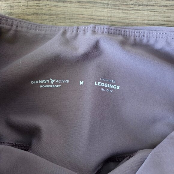 EUC OLD NAVY ACTIVE POWERSOFT HIGH RISE LEGGINGS JOGGERS WITH POCKETS SIZE M - Picture 14 of 15